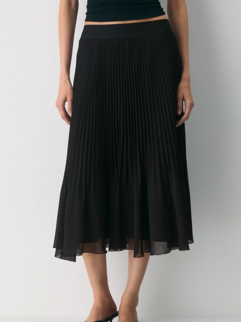 NWT Wilfred Twirl Pleated Skirt - Navy XL - Picture 1 of 5